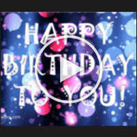 Happy Birthday Song Bubbles Animated Text Circles